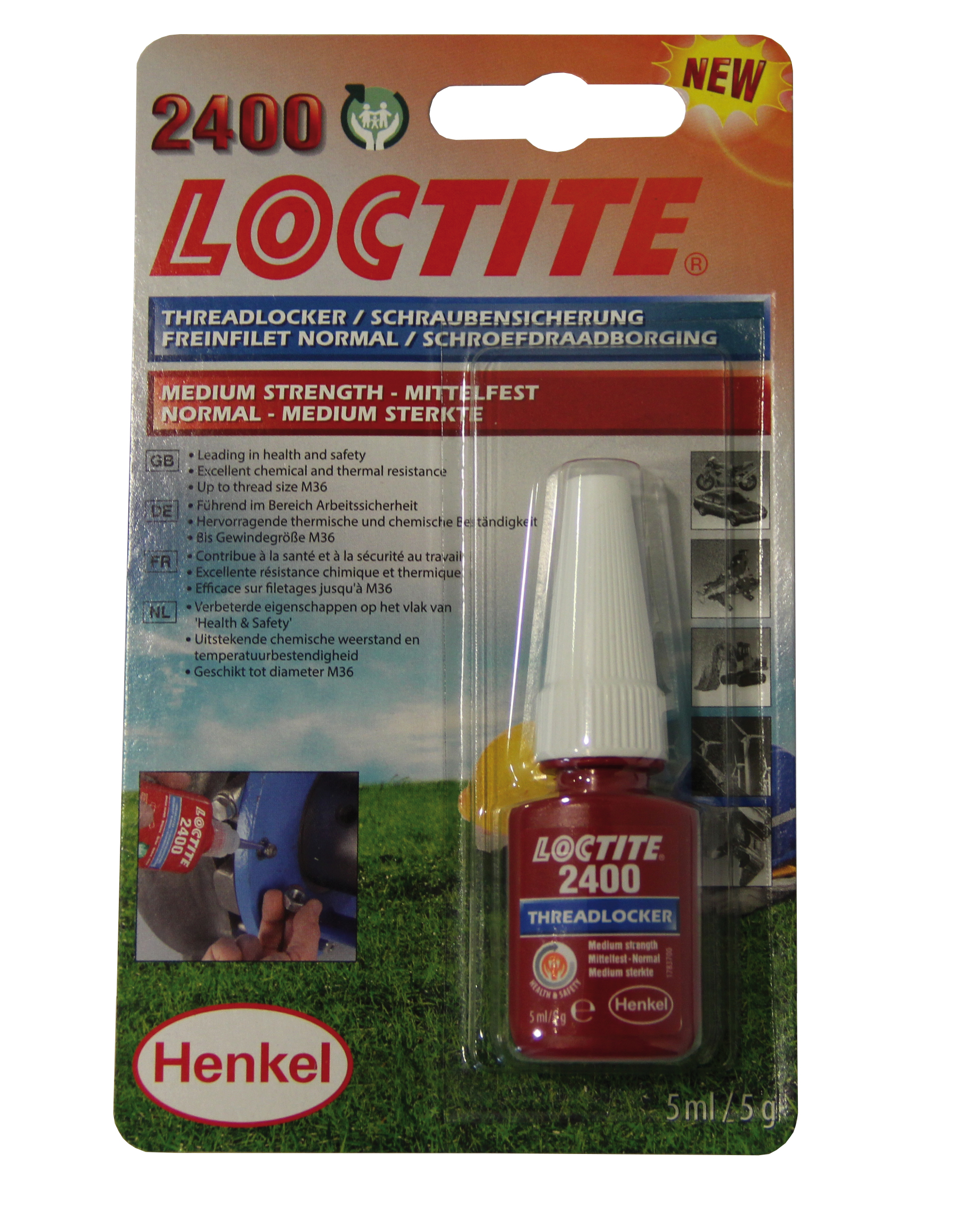 Loctite 243,Average thrength Threadlocking, 5ml blister