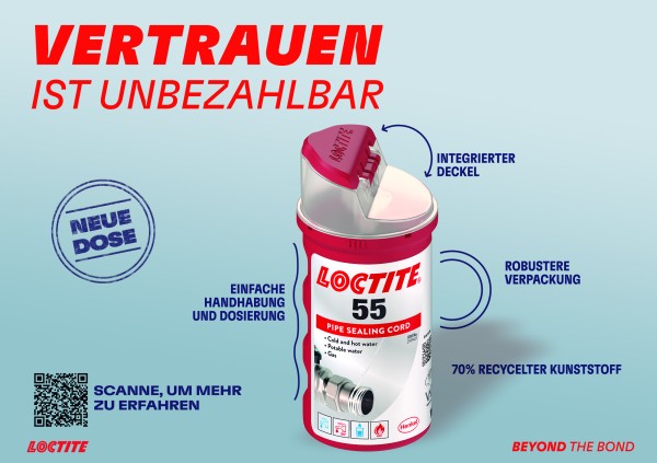 LOCTITE 55, Gewindedichtfaden, 160 m Dose-Sonderposten!